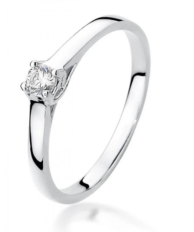 Inel Bonore - Aur Alb 585 - Diamant 0,12 ct 112033