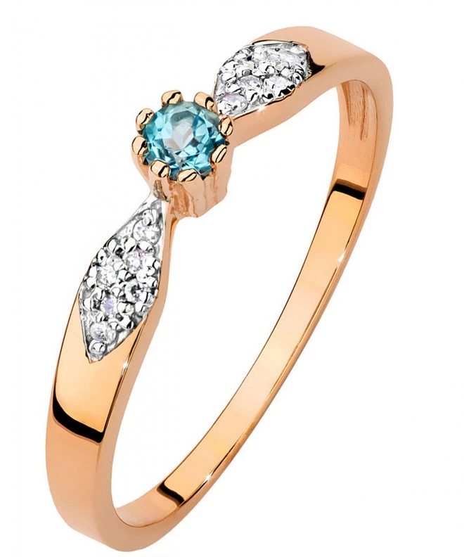 Inel Bonore - Aur Roz 585 - Topaz 0,15Ct ct 105784