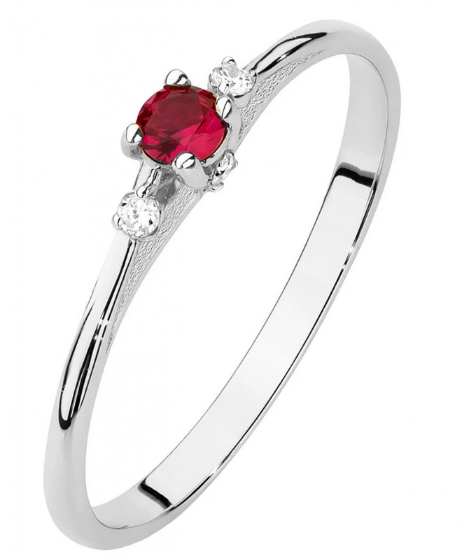 Inel Bonore - Aur Alb 585 - Rubin 0,15 ct 120338