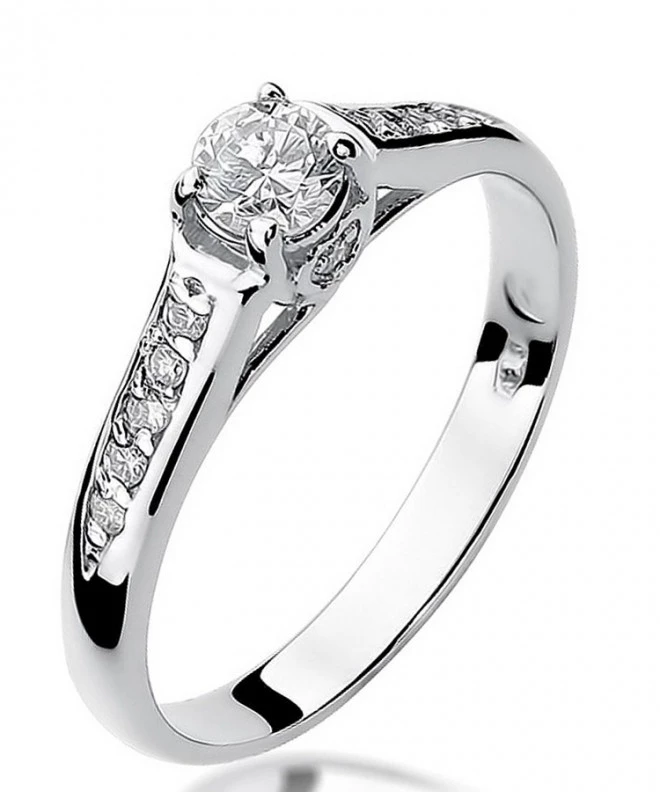 Inel Bonore - Aur Alb 585 - Diamant 0,23 ct 115124