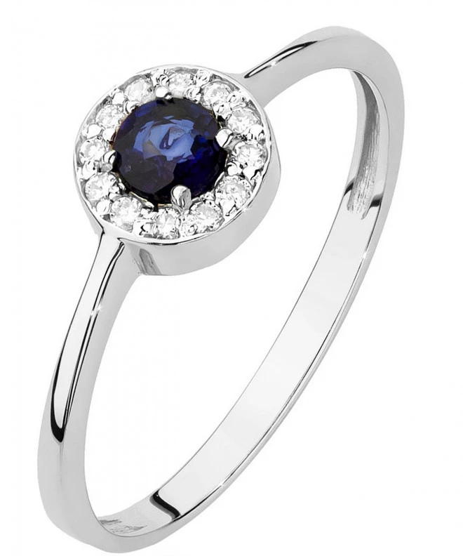 Inel Bonore - Aur Alb 585 - Safir 0,3 ct 122386