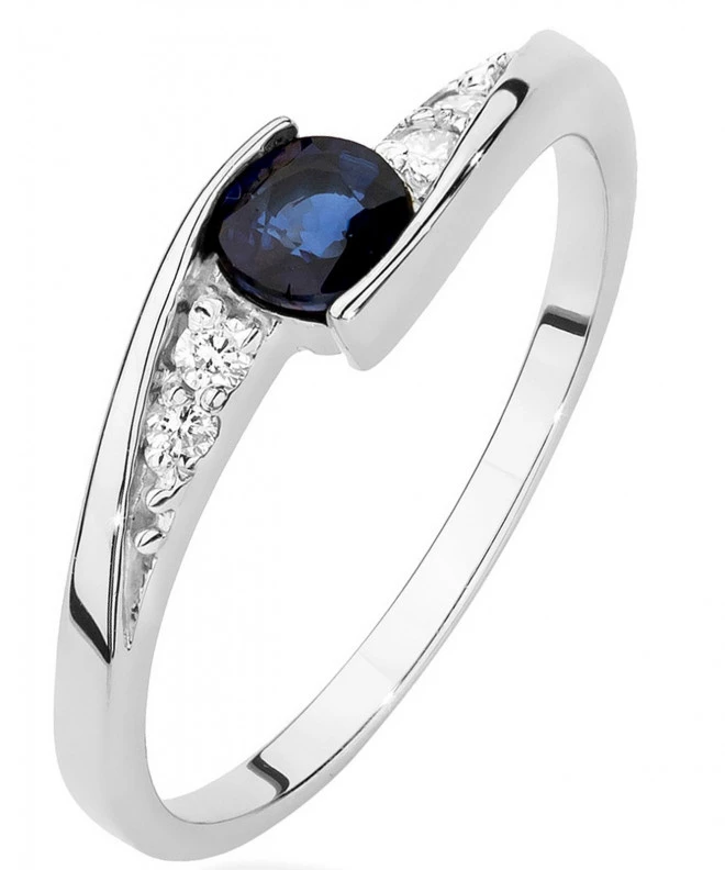 Inel Bonore - Aur Alb 585 - Safir 0,3 ct 122387
