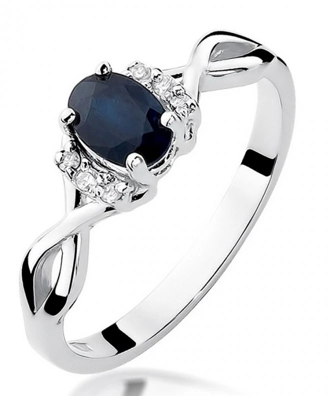 Inel Bonore - Aur Alb 585 - Safir 0,7 ct 122398