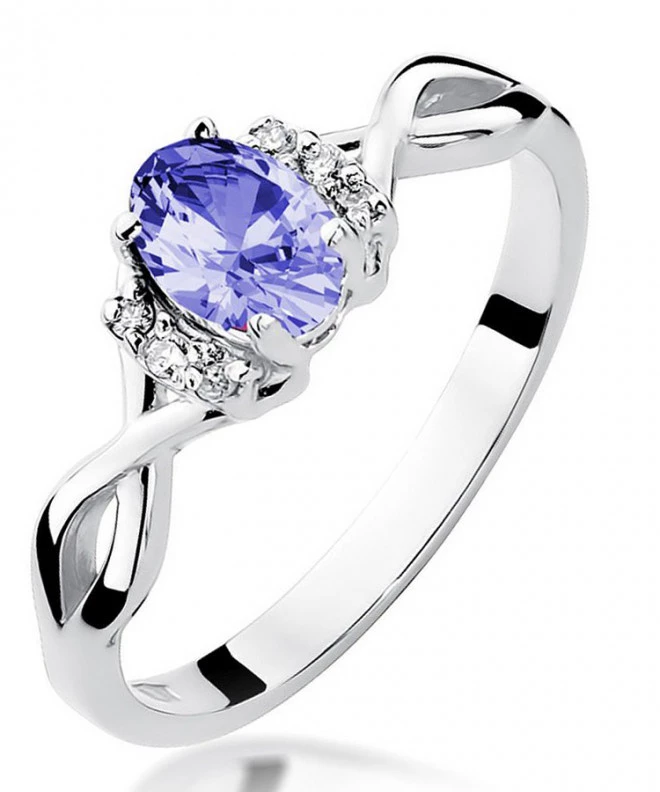 Inel Bonore - Aur Alb 585 - Tanzanit 0,4 ct 125465
