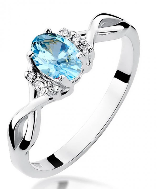 Inel Bonore - Aur Alb 585 - Topaz 0,5 ct 126583