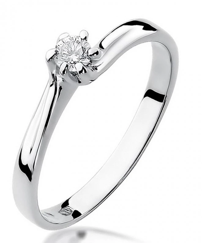 Inel Bonore - Aur Alb 585 - Diamant 0,1 ct 107849