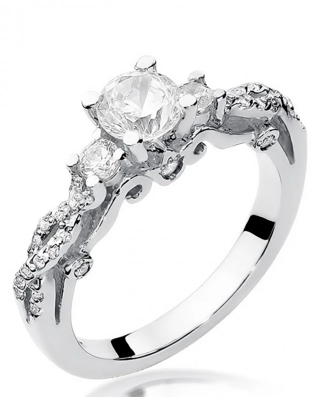Inel Bonore - Aur Alb 585 - Diamant 0,5 ct 117245