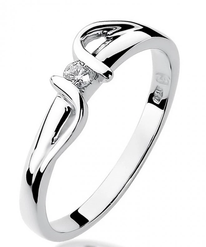 Inel Bonore - Aur Alb 585 - Diamant 0,05 ct 106815
