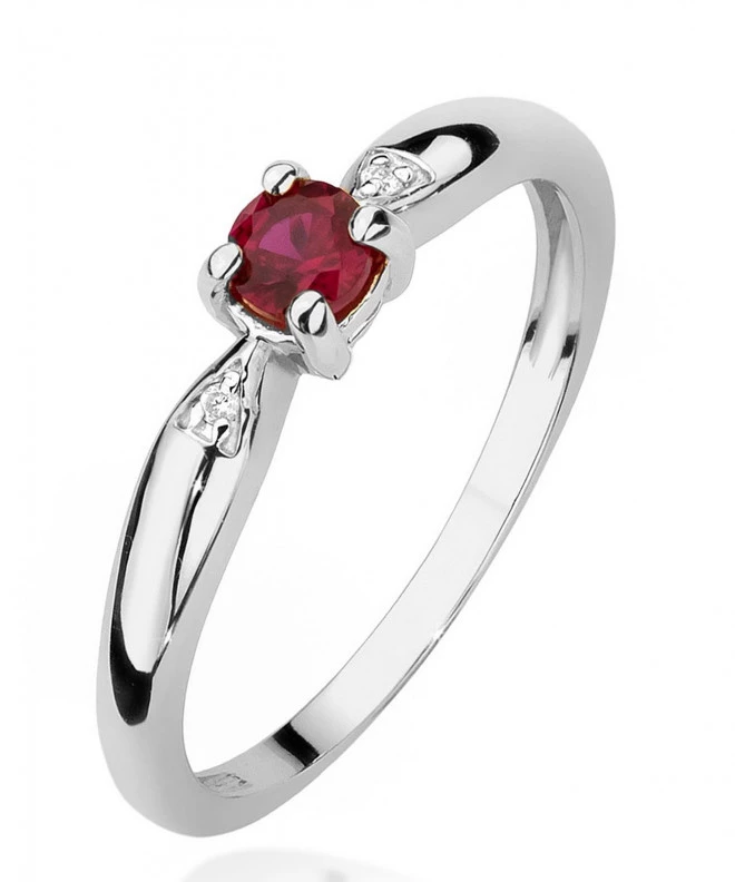 Inel Bonore - Aur Alb 585 - Rubin 0,15 ct 120340