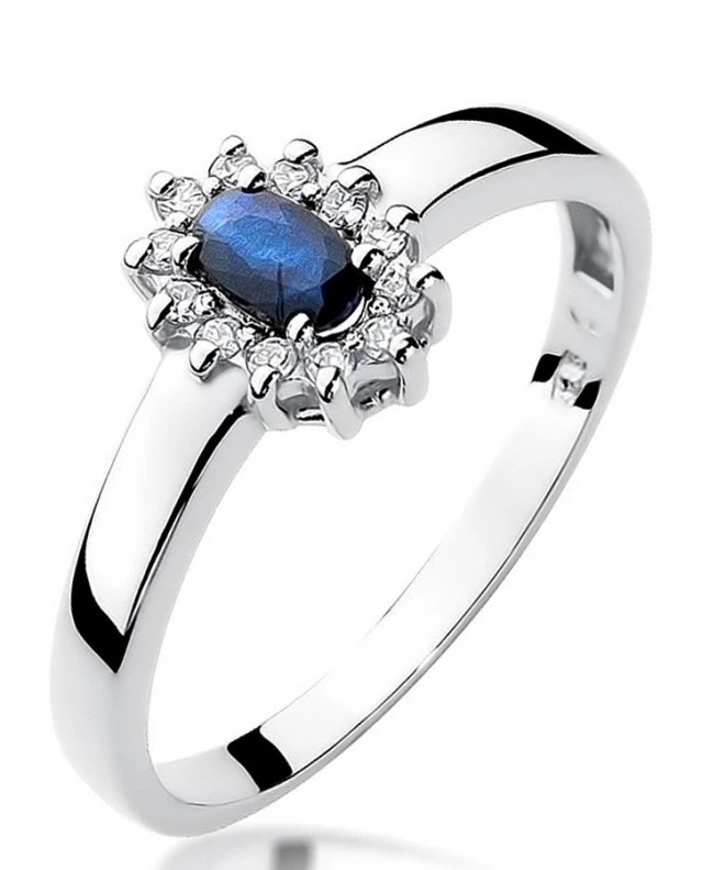 Inel Bonore - Aur Alb 585 - Safir 0,3 ct 122399