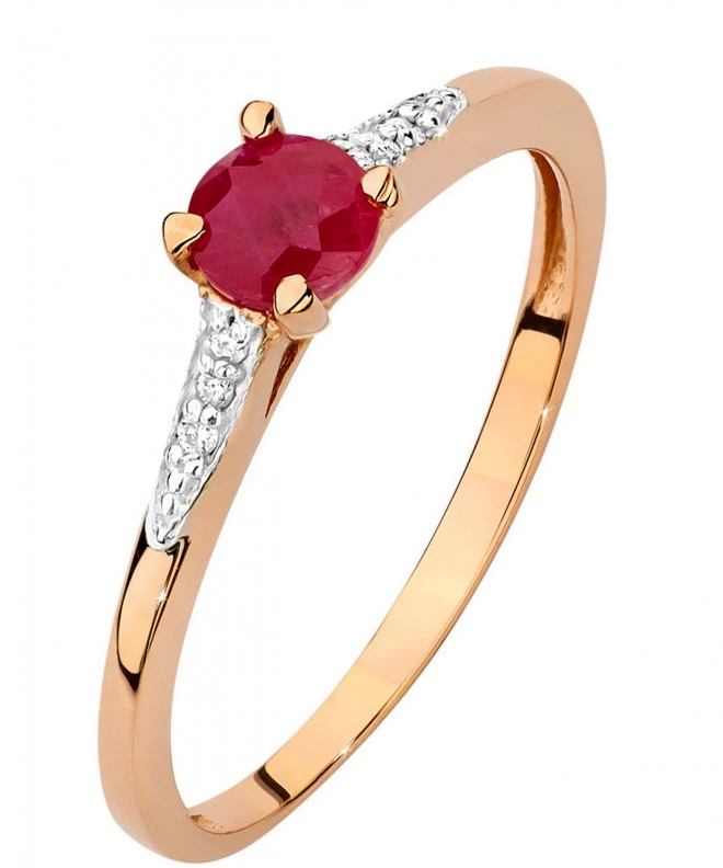 Inel Bonore - Aur Roz 585 - Rubin 0,3 ct 104779