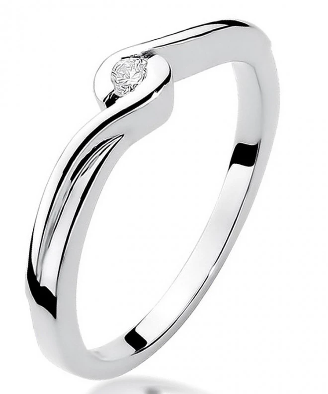 Inel Bonore - Aur Alb 585 - Diamant 0,05 ct 106816