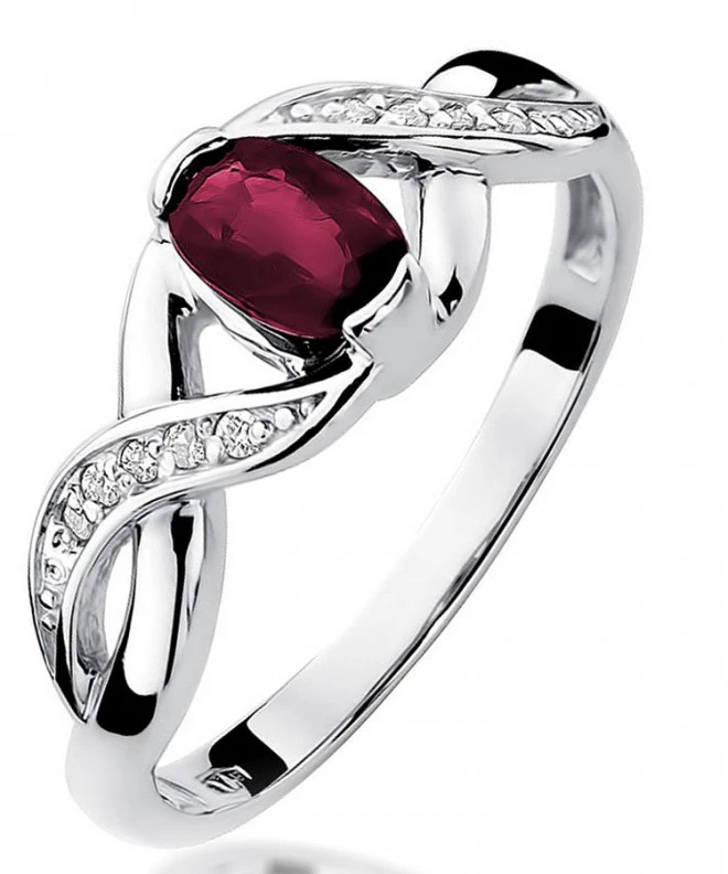 Inel Bonore - Aur Alb 585 - Rubin 0,6 ct 121341