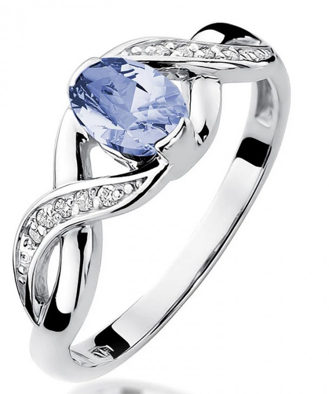 Inel Bonore - Aur Alb 585 - Tanzanit 0,4 ct 125466