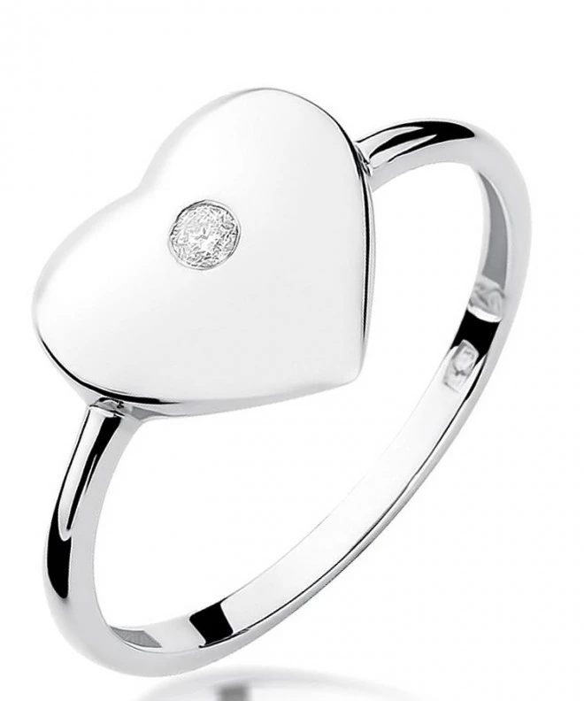 Inel Bonore - Aur Alb 585 - Diamant 0,03 ct 106813