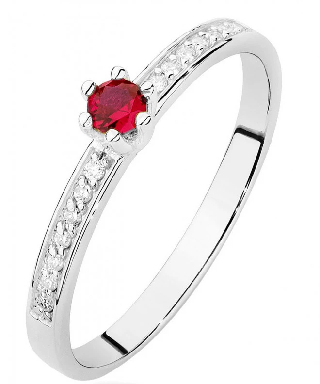 Inel Bonore - Aur Alb 585 - Rubin 0,15 ct 120343