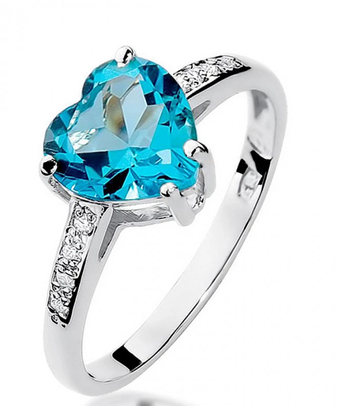 Inel Bonore - Aur Alb 585 - Topaz 1,2 ct 126585