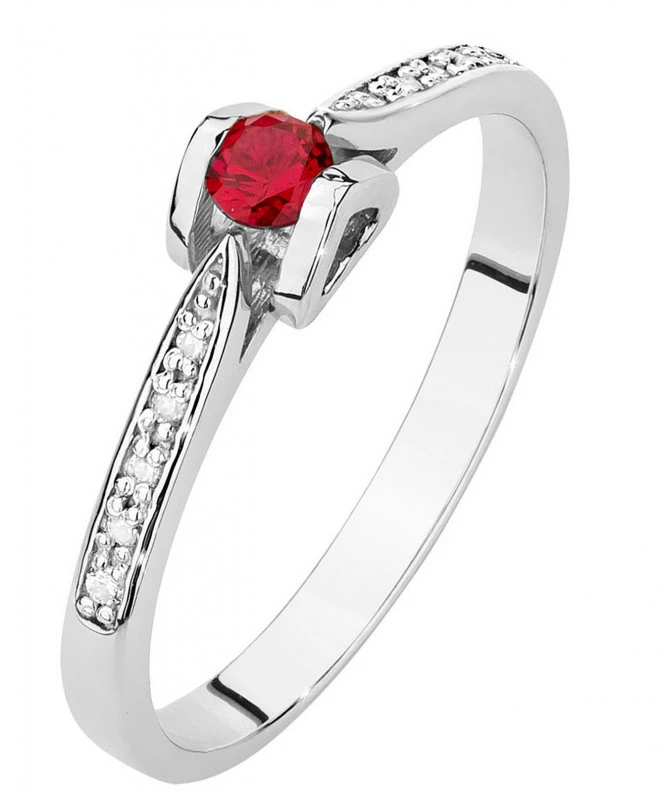 Inel Bonore - Aur Alb 585 - Rubin 0,15 ct 120344