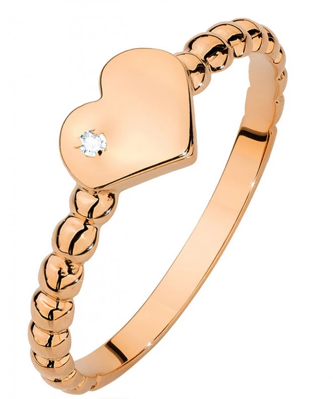 Inel Bonore - Aur Roz 585 - Diamant 0,01 ct 102714