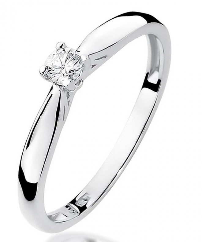 Inel Bonore - Aur Alb 585 - Diamant 0,1 ct 107852