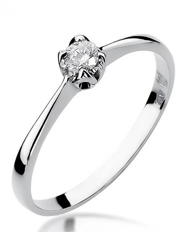 Inel Bonore - Aur Alb 585 - Diamant 0,1 ct 107853