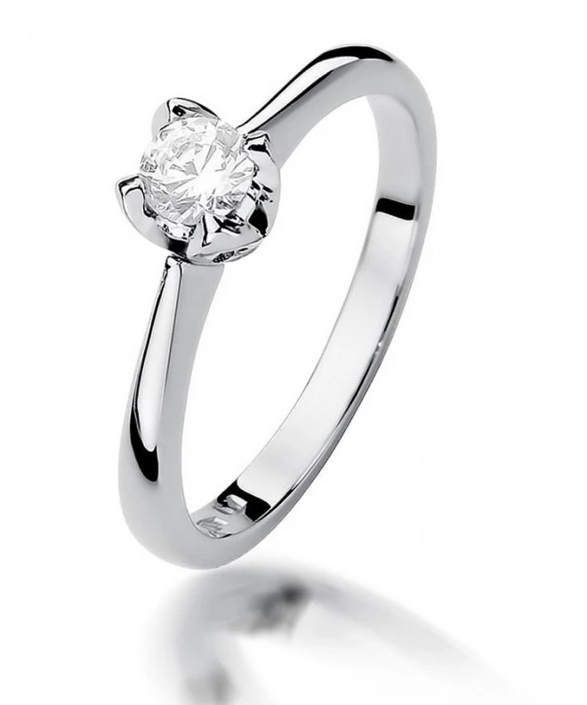 Inel Bonore - Aur Alb 585 - Diamant 0,3 ct 114104