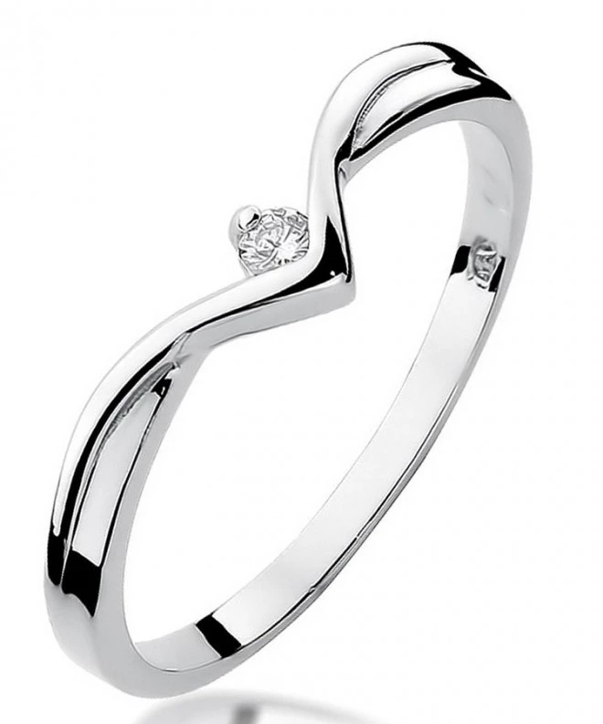Inel Bonore - Aur Alb 585 - Diamant 0,04 ct 106819