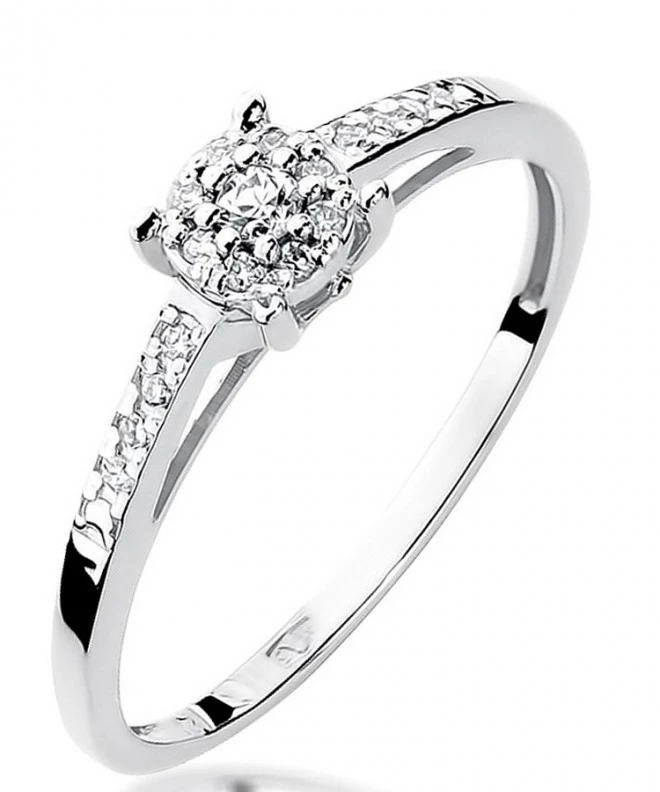 Inel Bonore - Aur Alb 585 - Diamant 0,04 ct 110922