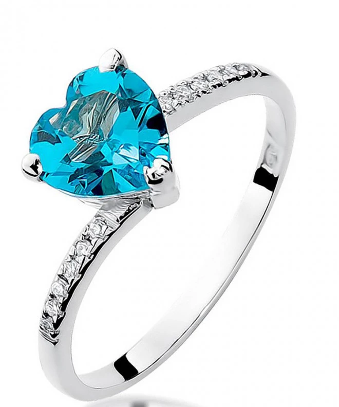 Inel Bonore - Aur Alb 585 - Topaz 1,2 ct 127584
