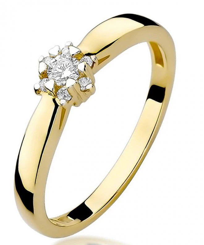 Inel Bonore - Aur 585 - Diamant 0,1 ct 85148
