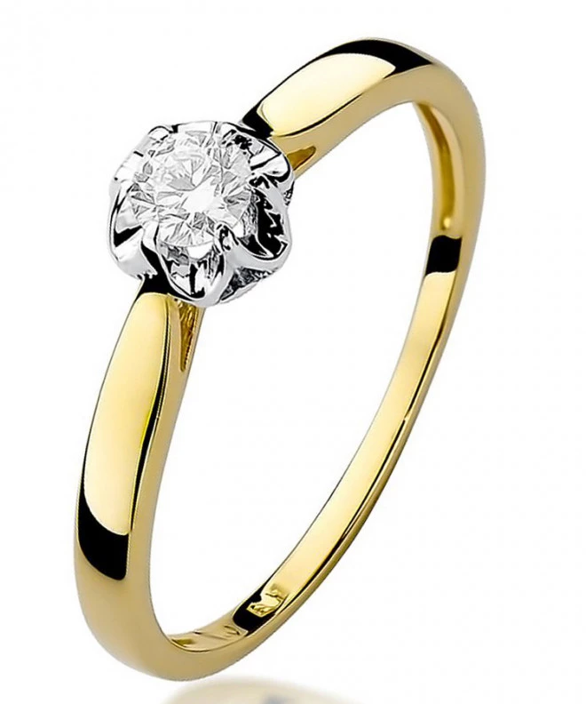 Inel Bonore - Aur 585 - Diamant 0,1 ct 85149