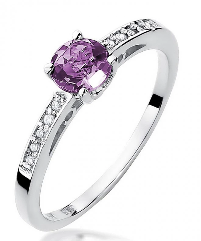 Inel Bonore - Aur Alb 585 - Ametist 0,5 ct 105801