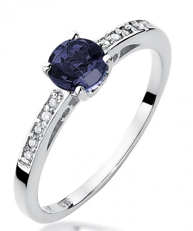 Inel Bonore - Aur Alb 585 - Safir 0,5 ct 122403