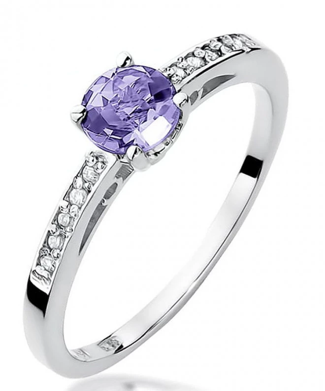 Inel Bonore - Aur Alb 585 - Tanzanit 0,5 ct 125469