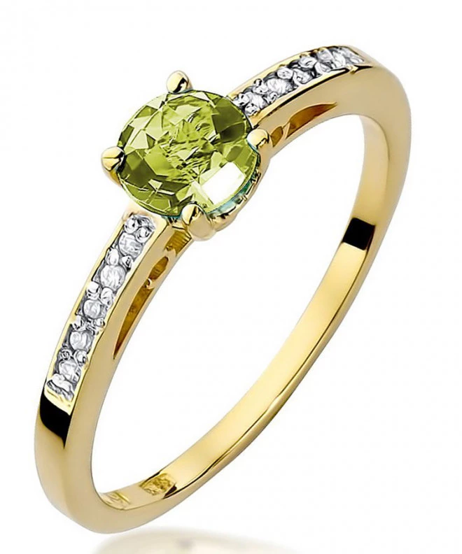 Inel Bonore - Aur 585 - Olivină 0,6 ct 94404