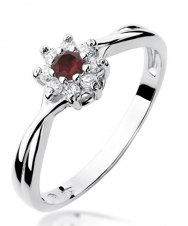 Inel Bonore - Aur Alb 585 - Rubin 0,15 ct 121348