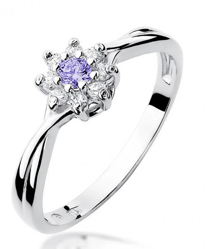 Inel Bonore - Aur Alb 585 - Tanzanit 0,1 ct 125472