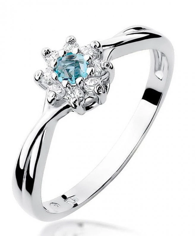 Inel Bonore - Aur Alb 585 - Topaz 0,15 ct 127589