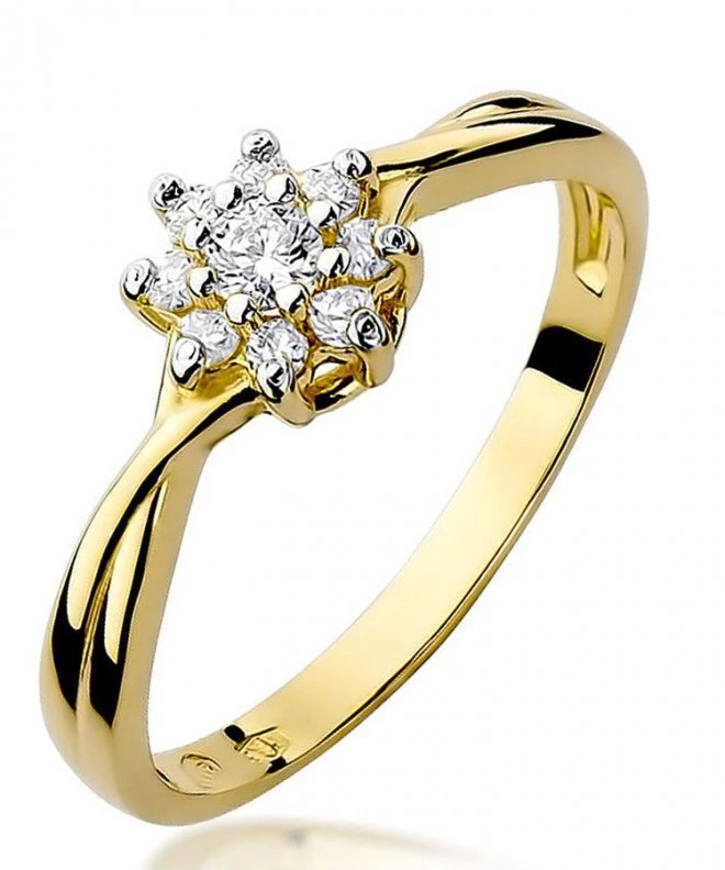 Inel Bonore - Aur 585 - Diamant 0,1 ct 87218
