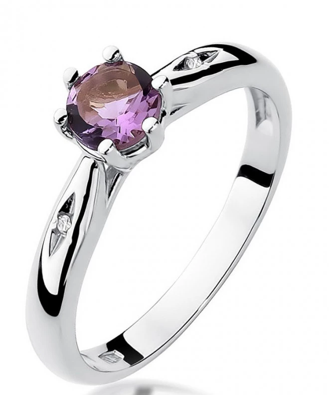 Inel Bonore - Aur Alb 585 - Ametist 0,5 ct 105803