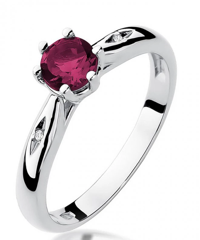 Inel Bonore - Aur Alb 585 - Rubin 0,6 ct 121349