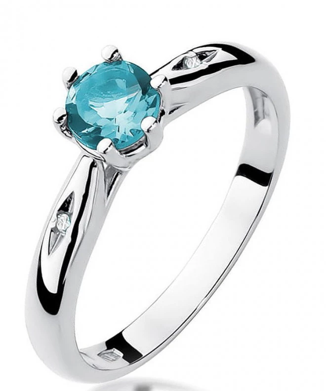 Inel Bonore - Aur Alb 585 - Smarald 0,5 ct 124444