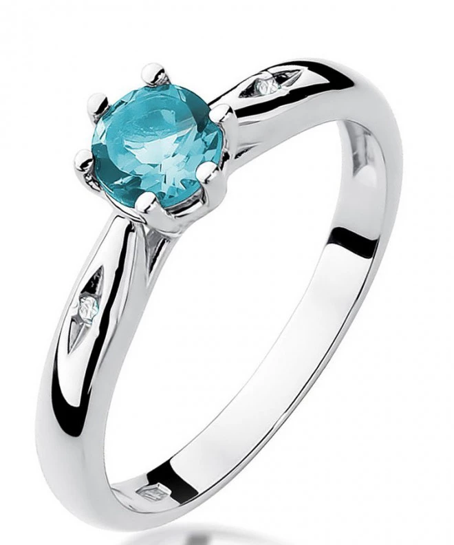 Inel Bonore - Aur Alb 585 - Topaz 0,5 ct 127590