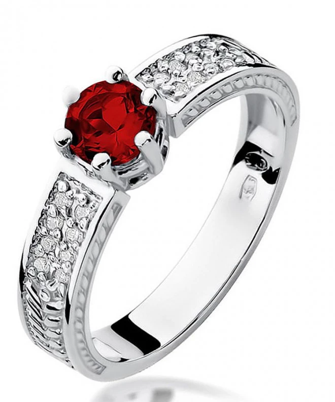 Inel Bonore - Aur Alb 585 - Rubin 0,5 ct 121350