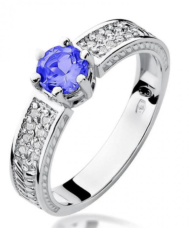 Inel Bonore - Aur Alb 585 - Tanzanit 0,5 ct 125474