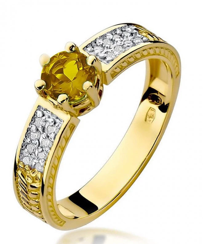 Inel Bonore - Aur 585 - Citrin 0,5 ct 93370