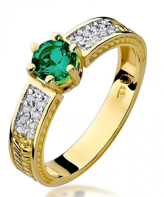 Inel Bonore - Aur 585 - Smarald 0,5 ct 98521