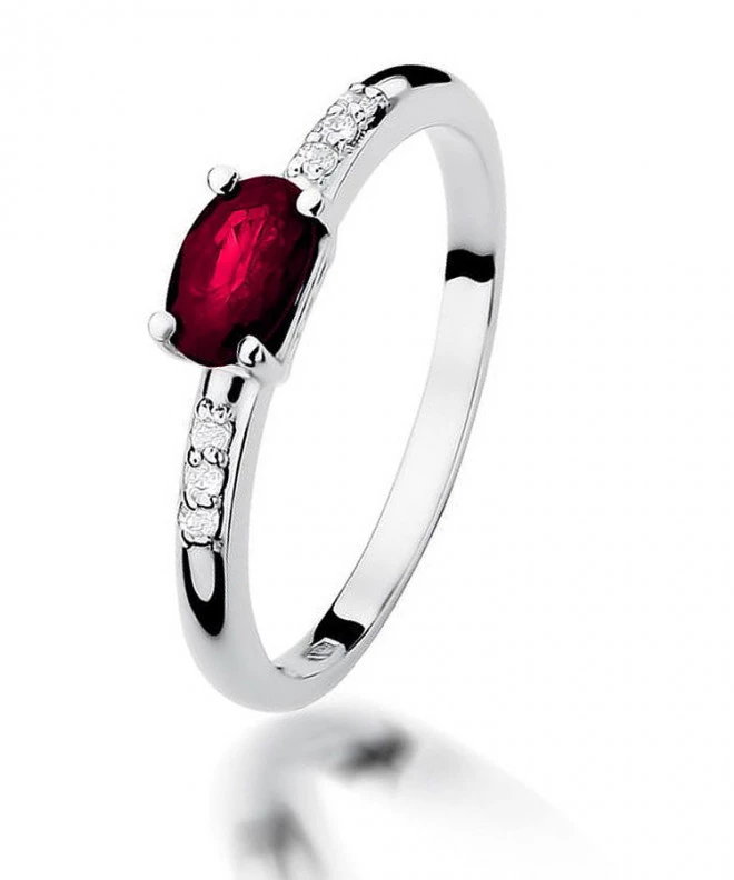 Inel Bonore - Aur Alb 585 - Rubin 0,6 ct 121353