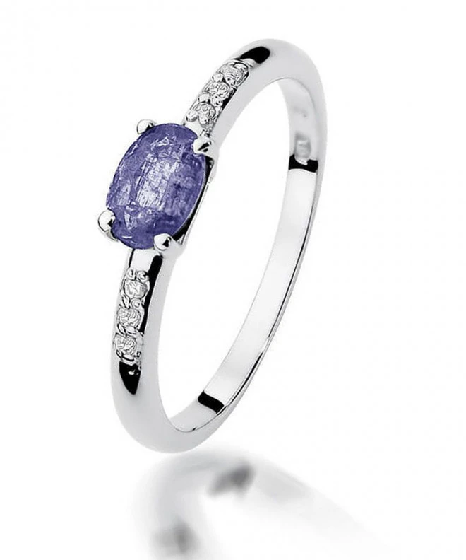 Inel Bonore - Aur Alb 585 - Tanzanit 0,4 ct 125476