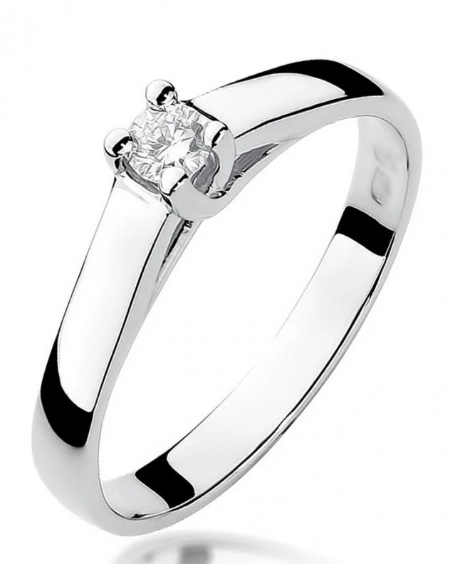 Inel Bonore - Aur Alb 585 - Diamant 0,1 ct 107858